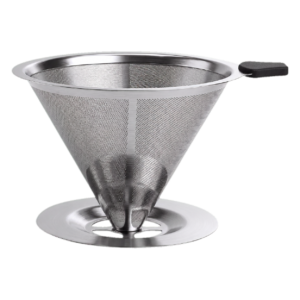 Coador De Café Inox 103 Com Filtro Permanente Reutilizável Aço Inox Premium